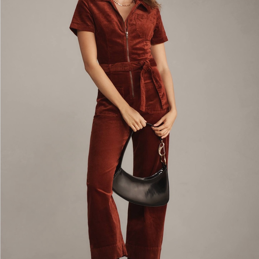NWT Anthropologie The Colette Weekend Corduroy Jumpsuit by Maeve in Copper